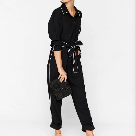 REO Pants - Crepe Piping Jumpsuit in XL size, brand new with tag.